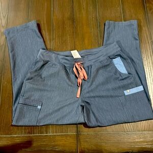 Figs high waisted skinny Large/petite denim colored scrub pants